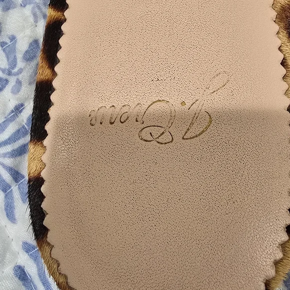 🪲 RARE J. Crew Leopard Print Mules 11 calf hair grandpa slippers​ - Picture 6 of 11
